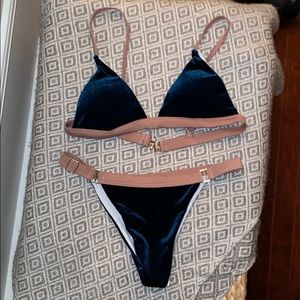 NWOT Navy Velvet Bikini